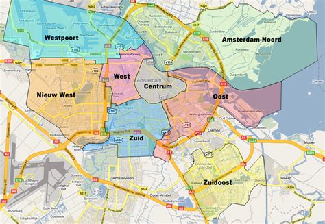 amsterdam stadsdelen kaart
